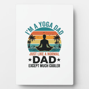 Plaque Photo Conception de T-shirt drôle de papa yoga Vintage S