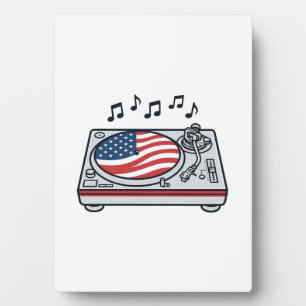 Plaque Photo Conception de T-shirt vintage de musique de table