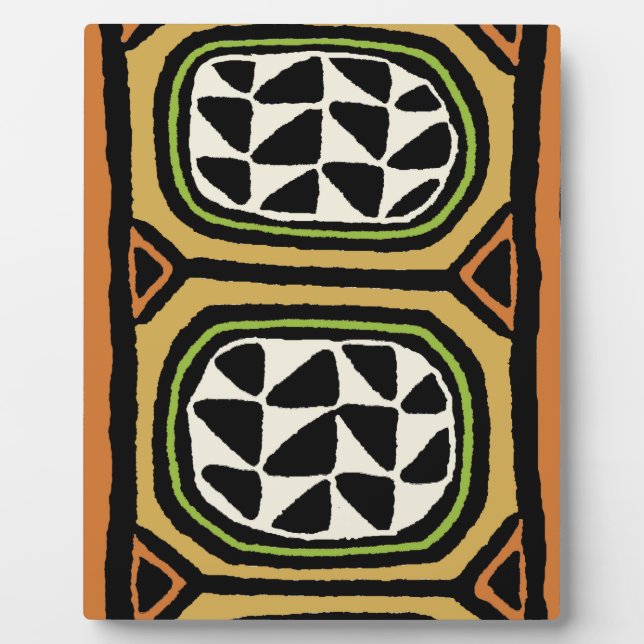Plaque Photo Conception de textile Kuba africain (Devant)
