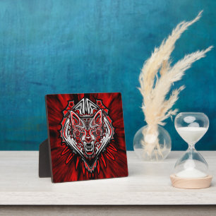 Plaque Photo Conception de totem tribal Haida de loup