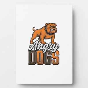 Plaque Photo Conception de typographie Bulldog vintage Angry Do