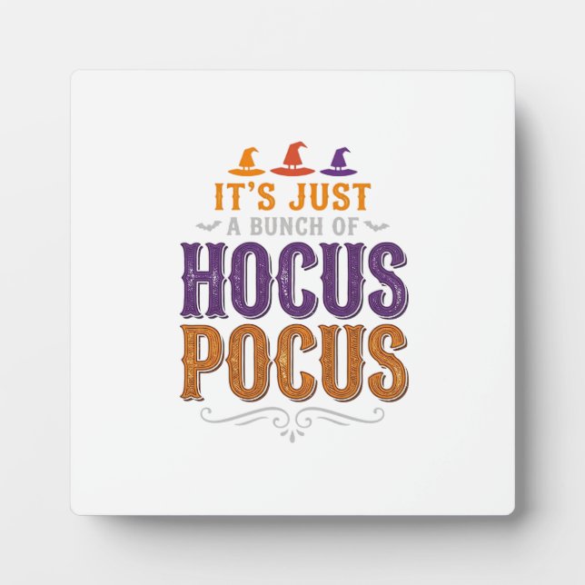Plaque Photo Conception de typographie Halloween Hocus Pocus vi (Devant)