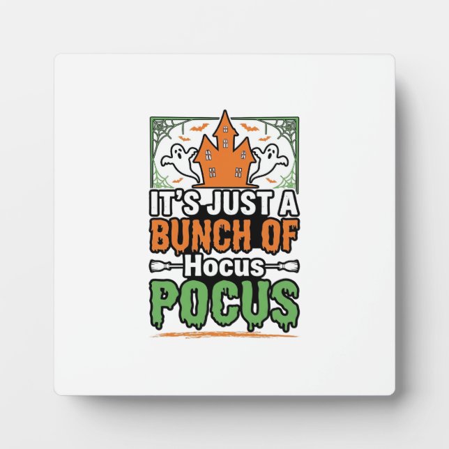 Plaque Photo Conception de vecteur de citation Hocus Pocus Hall (Devant)