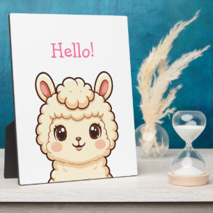 Plaque Photo Conception d'illustration de lama mignon