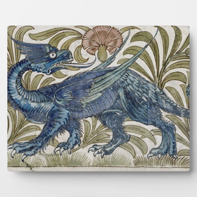 Plaque Photo Conception "Dragon" pour une dalle (avec papier) (Devant)