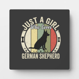 Plaque Photo Conception Fille de Berger Allemand Amoureuse des