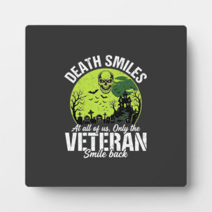 Plaque Photo Conception Halloween Sourire de Mort de Vétéran_1