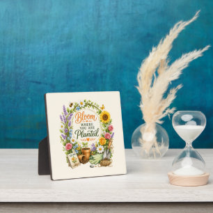 Plaque Photo Conception Inspirante de Jardin Floral Aquarelle