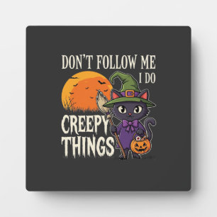 Plaque Photo Conceptions de chat de sorcière d'Halloween de cho