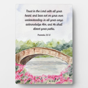 Plaque Photo Confiance dans le Seigneur Proverbes Bible Verse S