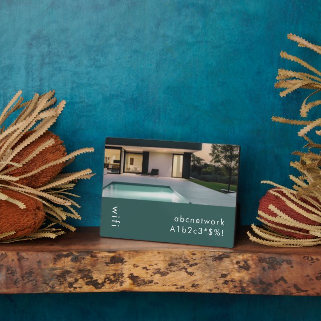 Plaque Photo Connexion du mot de passe Wifi (Côté)