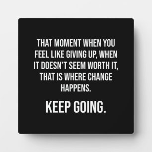 Plaque Photo Continuer - Motivation du succès