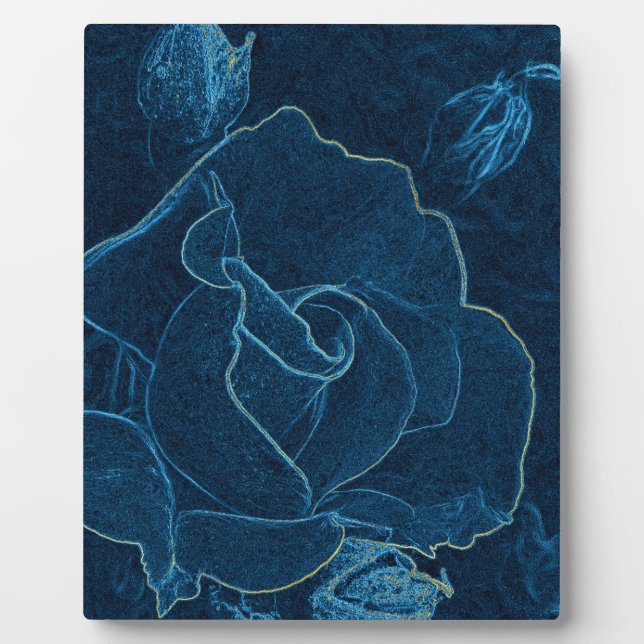 Plaque Photo contour bleu rose (Devant)