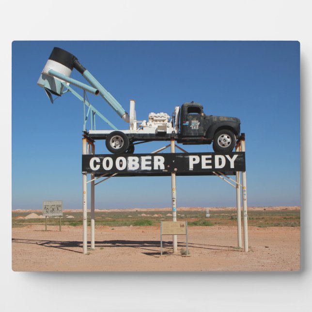 Plaque Photo Coober Pedy Outback Australie Souvenir Photo Plaqu (Devant)