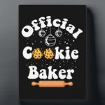 Plaque Photo Cookie officiel Baker Amateurs de cookies Noël<br><div class="desc">Christmas Pajamas</div>