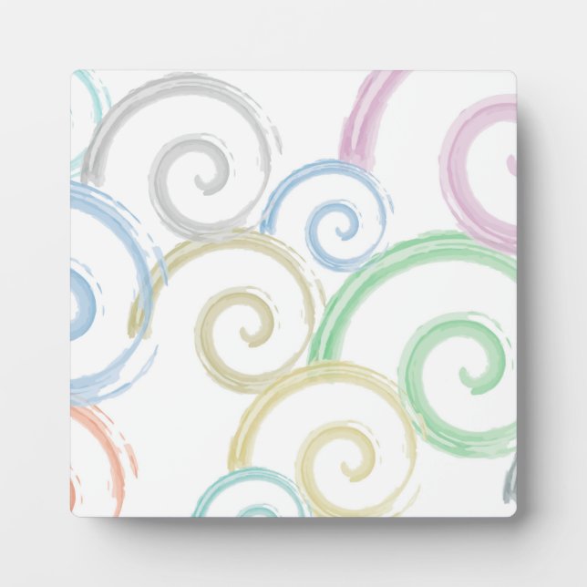 Plaque Photo Cool, trendy, modern wave water color brushes (Devant)