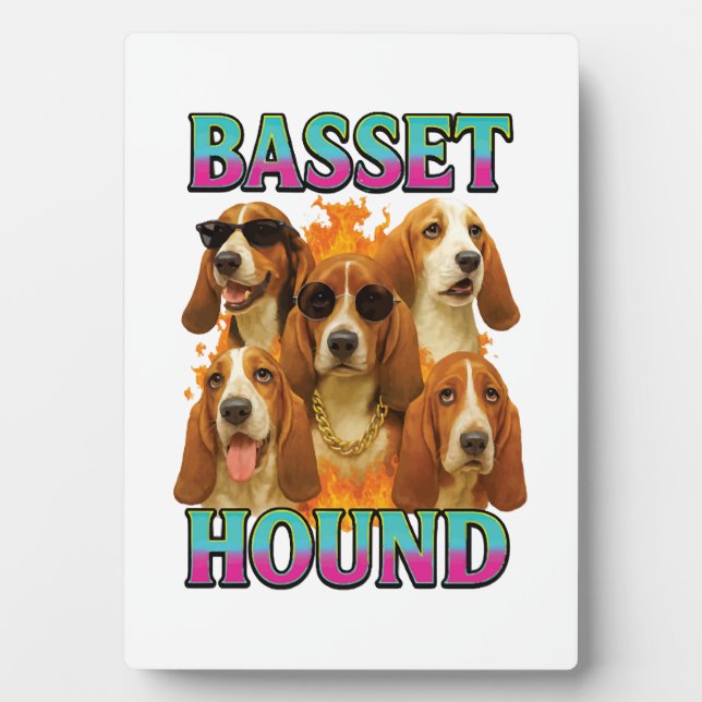 Plaque Photo Copie Basset Hound (Devant)