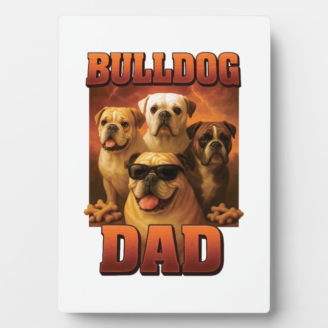 Plaque Photo Copie Bulldog (Devant)