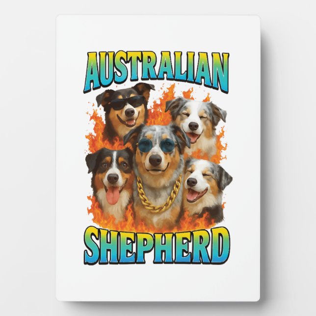 Plaque Photo Copie de Berger Australien (Devant)