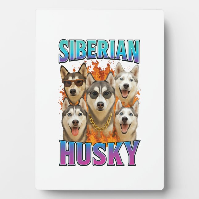 Plaque Photo Copie de Husky sibérien (Devant)