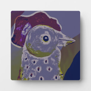 Plaque Photo Coq Abstrait 2