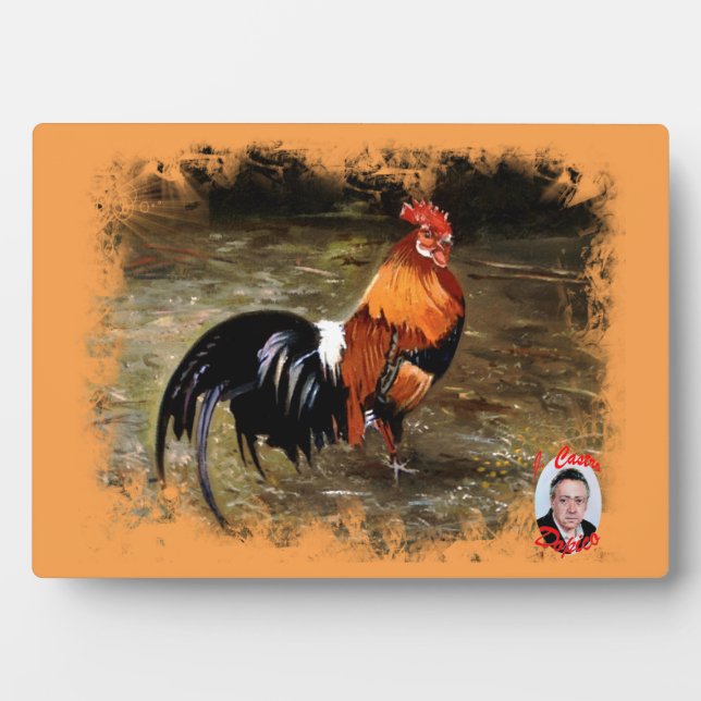 Plaque Photo Coq/Gaulois/Rooster (Devant)