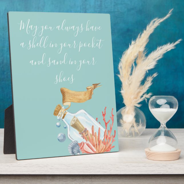 Plaque Photo Coquille Dans Votre Thème Plage De Poche (Côté)