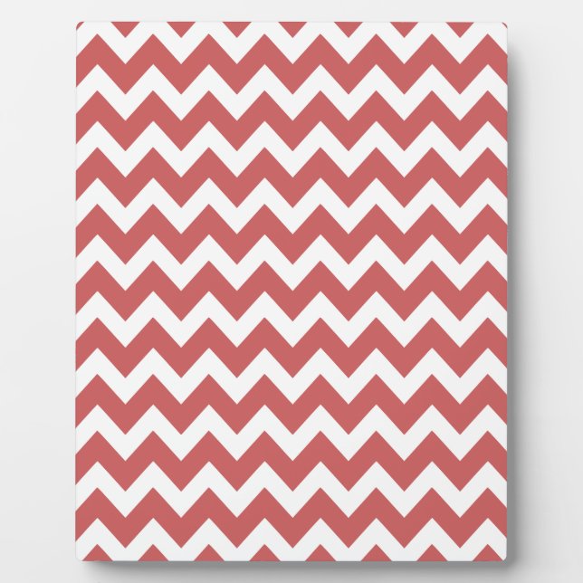 Plaque Photo Coral Zigzag Chevron Stripes (Devant)