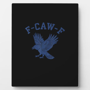 Plaque Photo Corbeau drôle F-Caw-F