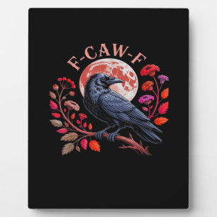 Plaque Photo Corbeau drôle F-Caw-F Graphique Vintage Surdimensi
