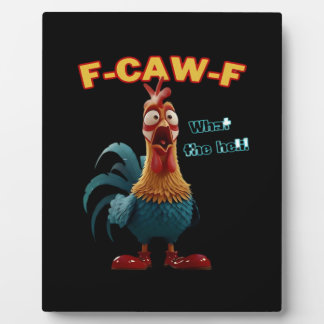 Plaque Photo Corbeau drôle F-Caw-F Humour Gothique