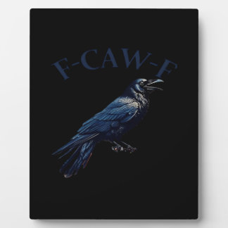 Plaque Photo Corbeau, F-Caw-F Drôle D'oiseau Créatif Décontract