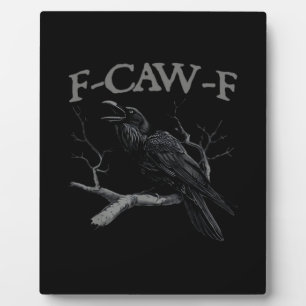 Plaque Photo Corbeau, F-Caw-F Drôle d'oiseau de style classique
