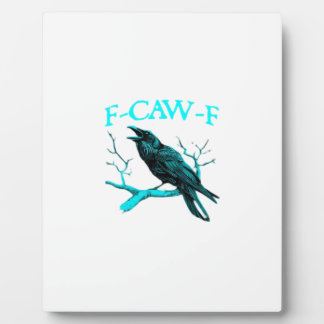 Plaque Photo Corbeau F-Caw-F Oiseau Drôle Rétro