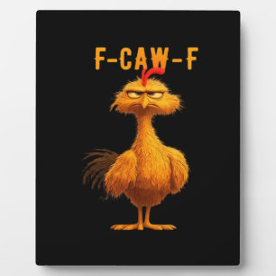 Plaque Photo Corbeau gothique humour drôle F-Caw-F