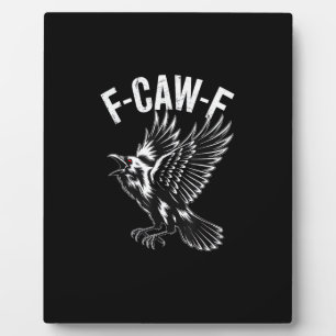 Plaque Photo Corbeau Rétro Classique F-Caw-F