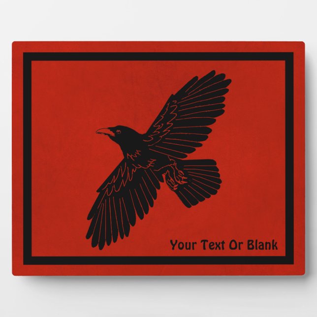 Plaque Photo Corbeau rouge (Devant)