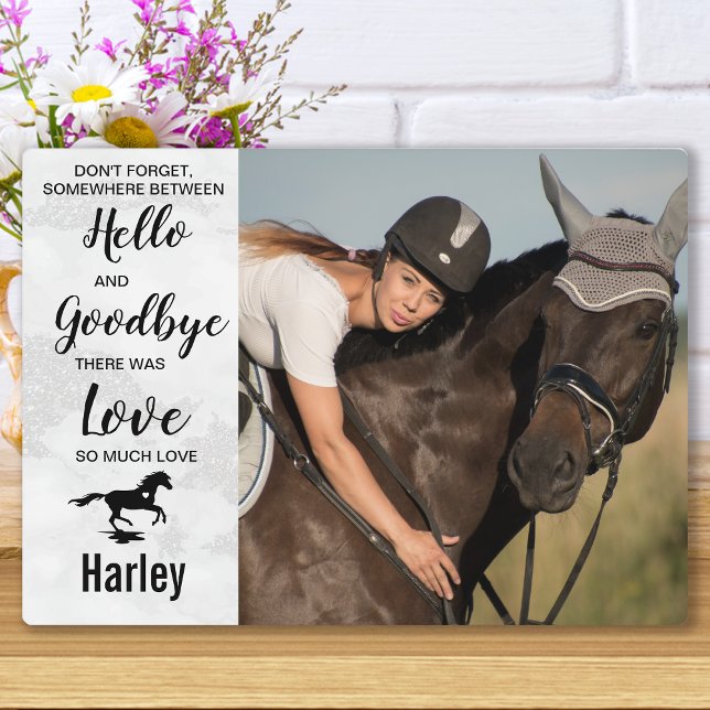 Plaque Photo Corse Memorial Sympathy Citation Keepsaké Photo (Créateur téléchargé)