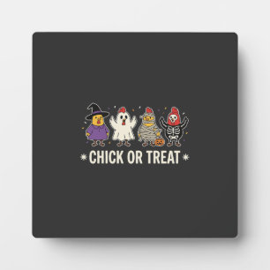 Plaque Photo Costume de poulet drôle de Chick ou Treat pour Hal