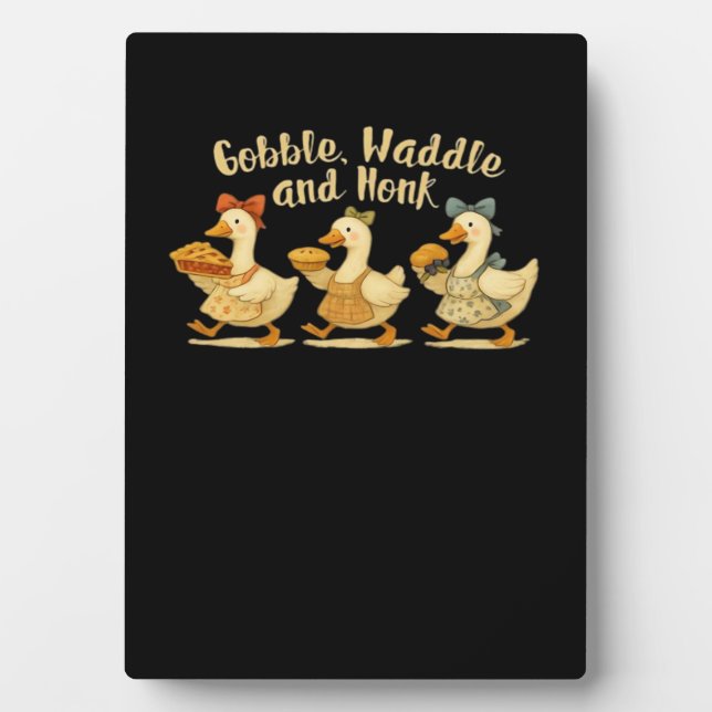 Plaque Photo Cosy Automne Saison Oie Gobble Waddle Honk Cute Co (Devant)