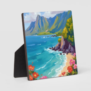 Plaque Photo Côte de Na Pali Kauai Hawaii Peinture Artistique