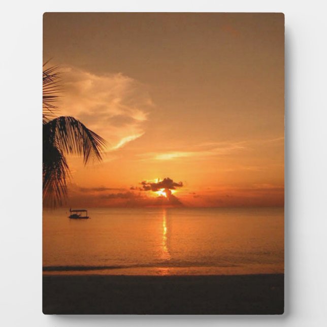 Plaque Photo coucher de soleil (Devant)