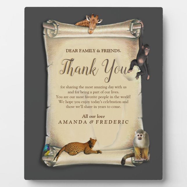 Plaque Photo Coucher de soleil africain Safari (Devant)