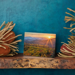 Plaque Photo Coucher de soleil automnal depuis Beacon Heights