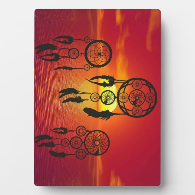 Plaque Photo Coucher de soleil Dreamcatcher (Devant)