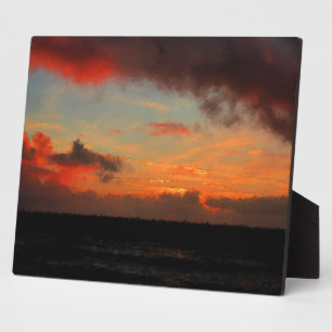 PLAQUE PHOTO COUCHER DE SOLEIL SUR LA MER