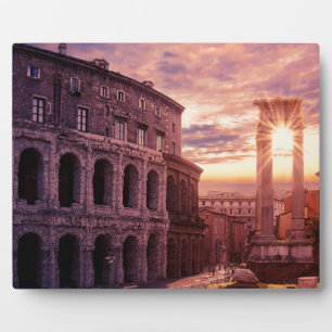 Plaque Photo Coucher de soleil sur le Colisée de Rome à Rome