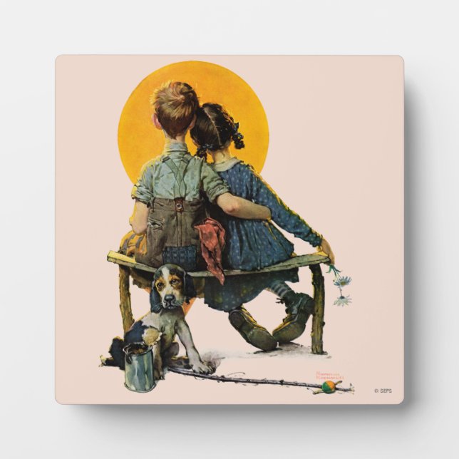 Plaque Photo Coucher du soleil (Devant)