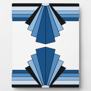 Plaque Photo Couches Art déco en bleu