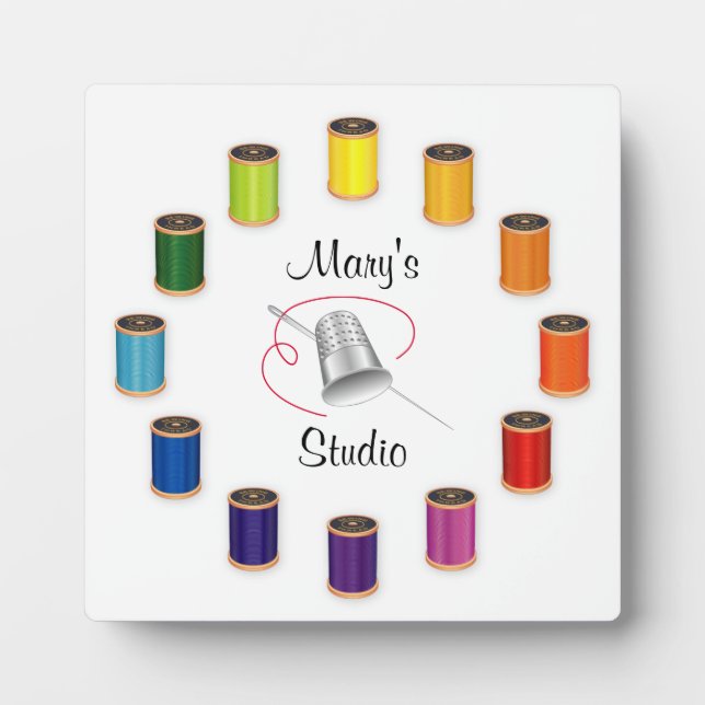 Plaque Photo Coudre le tonifiant, l'aiguille et les fils (Devant)